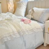 Huace  Pure Cotton Bedding Set Soft Skin-friendly Simple Sle Four Seasons Fre Feel Four Piece Bedroom Linen Duvet Cover