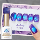 Green Guava Gel Nail Polish Cat Magnetic Light 10ml Sparkling Glass Bead Soak Off UV LED Varnish Salon Maniucre