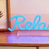 Chi-buy LED Neon Desk Relax  USB Powered Neon Signs Night Light 3D Wall Art Bedroom Living Room Decor Lamp Signs