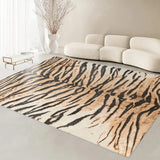 Nordic Fluffy Plush Carpets for Living Room Light Luxury Zebra Pattern Bedroom Decor Carpet Home Large Area Anti-Slip Lounge Rug