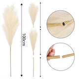 100cm Artificial Pampas Grass Tall Fluffy Reed Fake Flowers for Vase Filling Wedding Party Decoration Boho Flower Arrangements