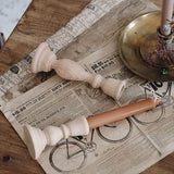 Wood Natural Unfinished Candlesticks Holders Retro Unpainted Classic Craft Creative DIY Candle Holder Home Wedding Decoration