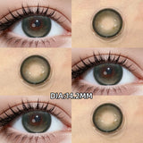 Natural Color Big Diameter Colored Contacts 2pcs High Moisture Half Yearly Lenses 0.00D No Power