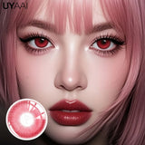 2PCS Cosplay Colored Contact Lenses Anime Eye Accessories Halloween Contact Lenses Crazy Red Eyes Contact Lenses