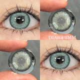 1 pair Color Contact Lenses with diopters Green Myopia Beauty Lens Cosmetic Color Pupils Contact Lenses Free Shipping