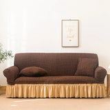 1/2/3/4 flying seat seersucker living room sofa cover elastic sofa cover elastic solid thickness elastic sofa cover