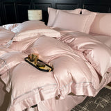 600TC Egyptian Cotton Jacquard Embroidery Bedding Set Queen King Size Duvet Cover Set With Bed Sheet /Fitted Sheet Pillowcases