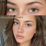 Grey Color Contact Lenses Big Black Eyes Lenses Natural Brown Lens Beauty Pupils Comestic Blue Lens 14.5/14.2mm
