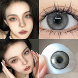 1Pair Color Contact Lens Pupils High Quality Green Eyes Blue Gray Lenses Makeup Diameter 14.2mm