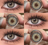 1 Pair Color Contact Lenses for Eyes Graduated Blue Fashion Optical Lenses Green Pupils Gray Natural Eye Contacts