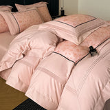 160S Pure Cotton European Luxury Solid Color Hotel Style Bedding Set Queen King Duvet Cover Set Flat/Fitted Bed Sheet Pillowcase
