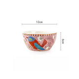 Creative Ceramic Bowl Household Rice Bowl 4.7 Inch Bird Pattern Tableware