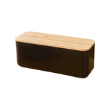 Cutting Board Lid Bread Box With Wooden Lid Bamboo Lid Rectangular Shape Bread Storage Bin Space Saving Spacious Container