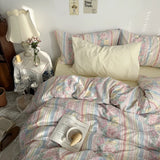 Floral Style Duvet Cover Pure Cotton Bed Cover Girls Soft Comforter Covers Set with Pillowcase King Size Quilt Cover Set