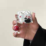 Korean Cartoon Cute Black Cat Pattern Soft Case for AirPods Pro 2 Cover Cute 3D Apple Pendant Protection Cover for AirPods 2 3 4