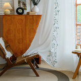 Boho Curtain Embroidered Curtain for Bedroom Nursery Light Room filtering Farmhouse for Curtains Living Room Rod Pocket Drapes