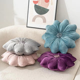 Nordic Solid Flannel Sunflower Body Pillow Flower Shaped Sleeping Back Cushion with Stamens Cozy Sofa Decoration for Home Hotels