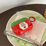 Cartoon Cute Red Tomato Salad Ins Soft Silicone Earphone Case For AirPods 1 2 3 4 AirPods Pro 2 Shockproof Fundas With keychain
