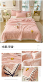 Ins Girl Bow Summer Thin Quilt Seersucker Washed Cotton Summer Quilt Single Dormitory Air Conditioner Blanket Machine Washable