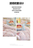 Washed Cotton Pink Duvet Cover Girl Room Decor Breathable Comforter Cover with 2 Pillowcases Bed Linens Bedding Set Home Textile