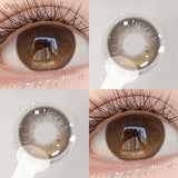 Fixed Axis Colored Contacts Ash Violet Kawaii Eye Makeup Lenses Free Tweezers Gift For Women Student Campus