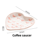 Creative INS Style Cute Coffee mug Tea Cup Hand Painted Love Heart Ceramics Milk Cups Coffee Cups For Home office Tableware Gift