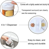 Seasoning Jar Plastic Spice Container Bottle Salt and Pepper Shaker Outdoor Camping BBQ Seasoning Container Kitchen Gadget Sets