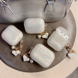 Dreamy Pearl Shell Case For AirPods 4 Pro 2 3 1 Cover For AirPods Pro2 Pro 2 2nd 3rd 1st 4th Cases With Keychain Headphone Coque