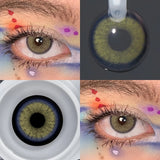 Neala Brown Small Pupil 3 Tones Natural Colored Contact Lenses 12 Months Use Daily Cosmetics for Eyes Beauty Makeup