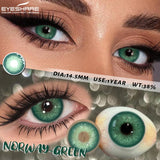 2Pcs Natural Color Contact Lenses Brown Contacts Gray Beautiful Pupils Blue Eye Lenses Yearly Green Beauty Makeup Lens
