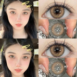 1 Pair Fashion Pink Cosplay Anime Lenses Color Contact Lenses for Eyes with Diopter Myopia Big Eyes High Quality Lenses