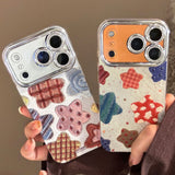Korean Colorful Stars Glitter Plating Phone Case For iPhone 17 Air 16e 15 14 13 12 11 Pro Max XS X XR 7 8 Plus Shockproof Cover