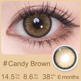 14.5mm Contact Lenses With Diopters Makeup Brown/Gray/Black Colored Eye Contacts 6 Months