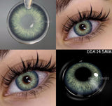 Color Contact Lenses For Eyes 1pair Yearly Natural Eye Color Lens Cosmetic Soft Eye Lenses Beauty Pupils with Lens Case