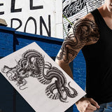 Chinese Dragon Body Stickers Makeup Arm Temperary Back Tattoo Temporary Tattoos Man