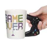 Ceramic Mugs Creative 3D Game Over Coffee Cups Student Milk Game Controller Handle Funny Mug Birthday Christmas Gamer Gift