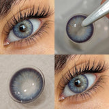 Iris Blue Prescription Colored Contact Lenses with Myopia Half Yearly Small Pupils Eye Contacts Natural Mekeup Lens