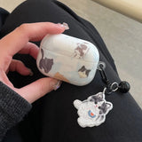 Cartoon Lovely Black White Cat Smooth Silicone Protection Case for AirPods Pro 2 for AirPods 1 2 3 4 Headset Cover Cute Pendant