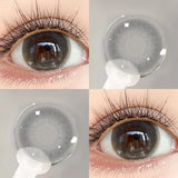 1 Pair(2pcs) Purple/Green/Brown/Black/Grey Comfortable Color Contact Lenses Without Irritation For Girls With Degree