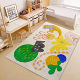 Graffiti Children's Bedroom Carpet Cartoon Cute Girl Carpet Baby Crawling Mat Creative Interesting Decoration Rug Plush Soft Rug