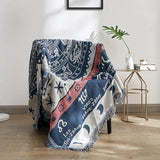Picnic Cloth Camping RV Blankets Outdoor Rugs Sofa Bed Throw Blanket Air Condition Knitted Rugs Beach Towel Mats 2 side Print
