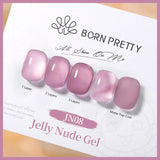 Wine Red Jelly Gel Nail Polish Glitter Nude Translucent Quick Extension Gel Semi Permanent Varnish UV Gel Nail Art 1