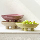 Modern Creative Hand Crafted Ceramic Three Legged High Legged Fruit Tray for Home, Living Room, Tabletop, Fruit Tray, Candy Tray