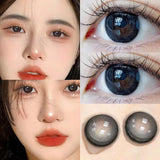 1Pair Color Contact Lenses For Eyes Beauty Soft Student Cosmetic Black Color Lenses Natural Prescription Myopic Lenses Yearly