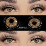  Brown Lenses 1 Pair Colored Contact Lenses for Eyes for Dark Eyes Natural Eye Contact Fashion Lenses 14/14.2/14.5mm