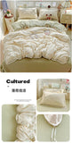Print Floral Bedding Set Double Layer Yarn Four Pieces Set Soft Comfortable Duvet Cover Bed Sheet With Pillowcases Home Textiles