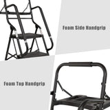 3 Step Folding Ladder with Handrails & Tool Platform, 330 lb Capacity, Non-Slip Wide Pedal, Portable Steel Step Stool