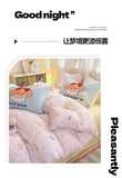 Washed Cotton Pink Duvet Cover Girl Room Decor Breathable Comforter Cover with 2 Pillowcases Bed Linens Bedding Set Home Textile