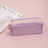 Large Capacity Zipper Transparent Pencil Case Stationery Box High Appearance Large Capacity Pencil Bag Clear Stationery Holder