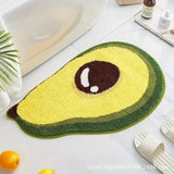 Wool Fruit Shaped Bath Rug  Non Slip Bathroom Mat Soft Decorative Floor Carpet for Bedside Living Room Nursery